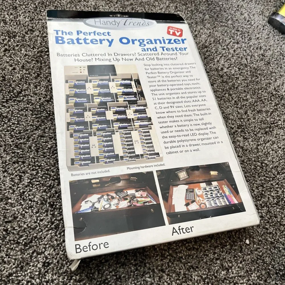 Handy Trends Battery Organizer and Tester‎ New